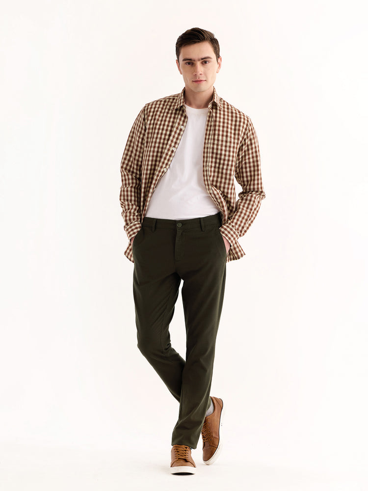 Green Slim Fit Trouser