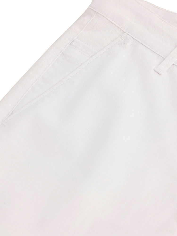 White Relax Fit Trouser