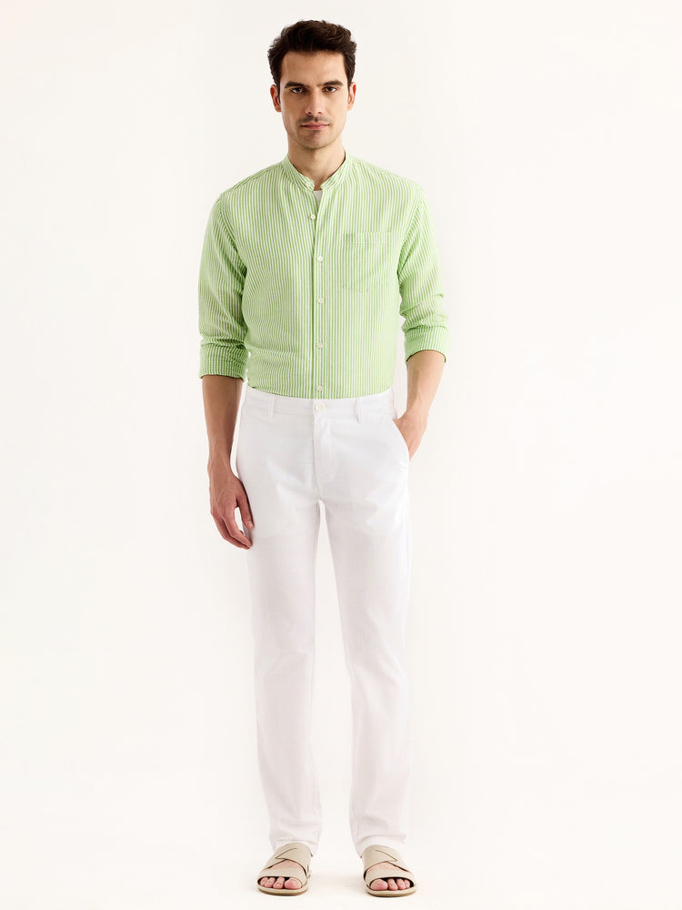 White Relax Fit Trouser