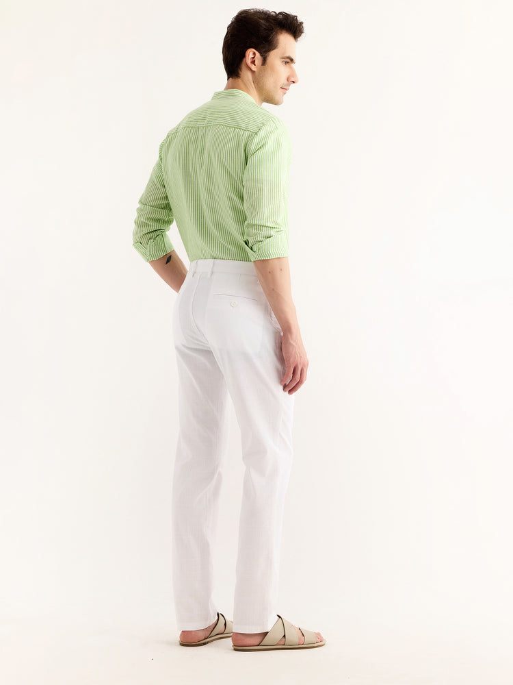 White Relax Fit Trouser