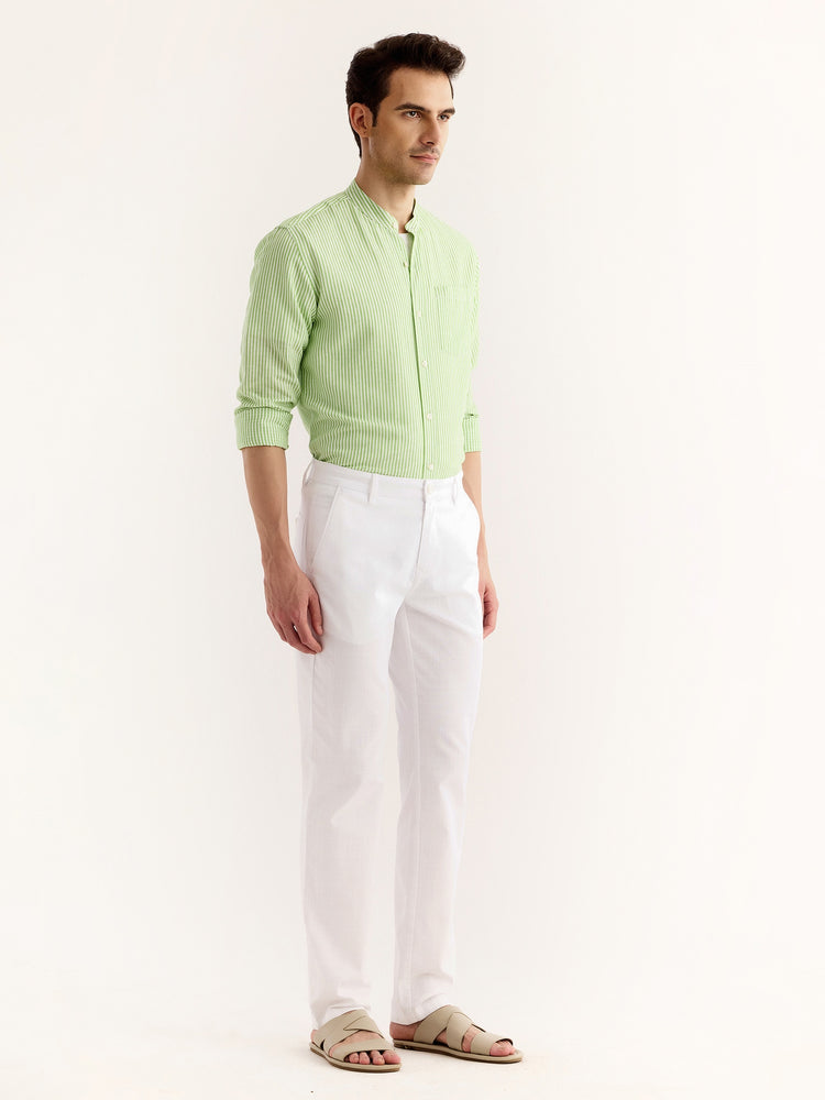 White Relax Fit Trouser