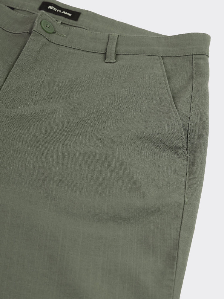 Relaxed Fit Slub Cotton Trouser