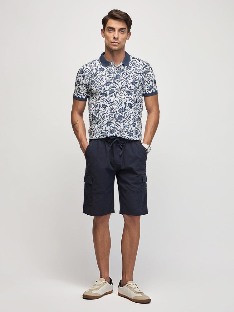 Slub Cotton Cargo Shorts