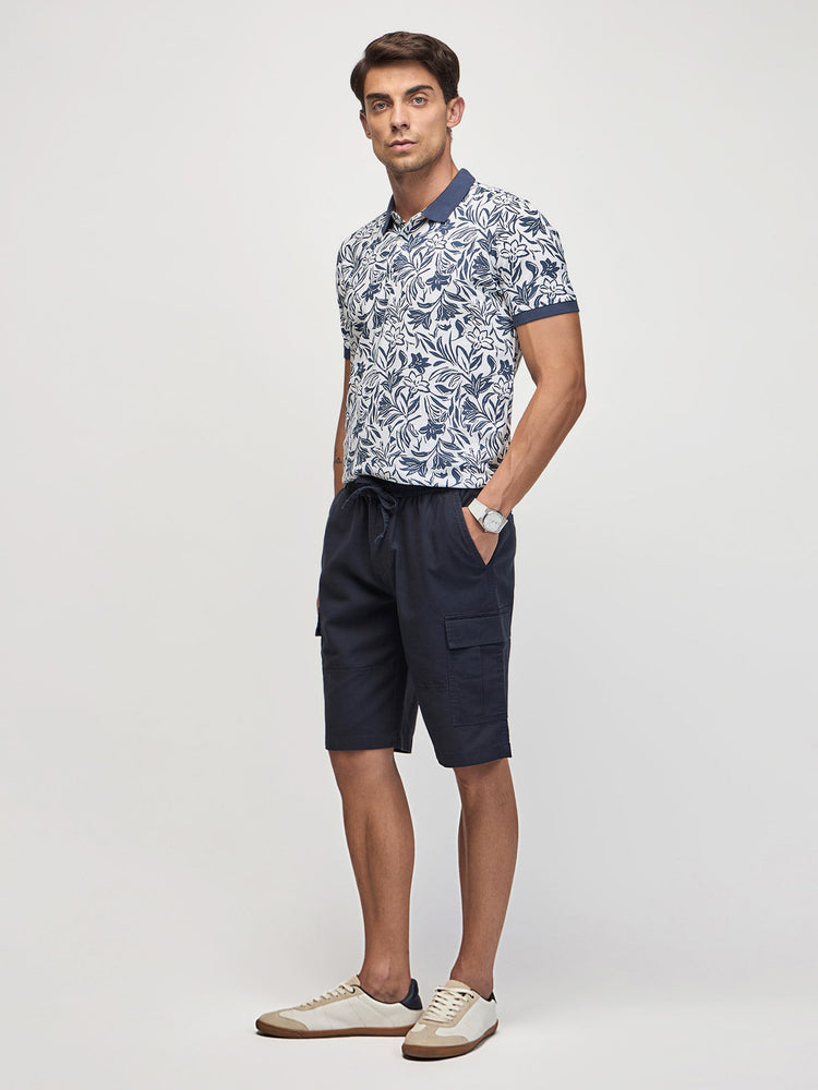Slub Cotton Cargo Shorts