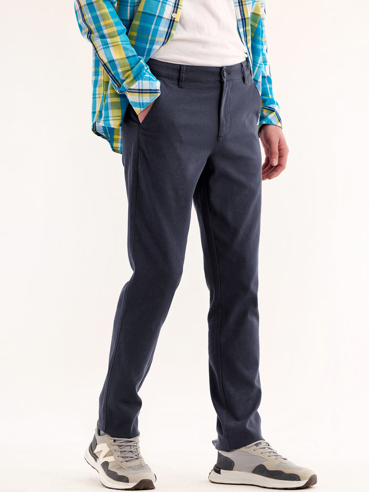 Grey Stretch Slim Fit Trouser