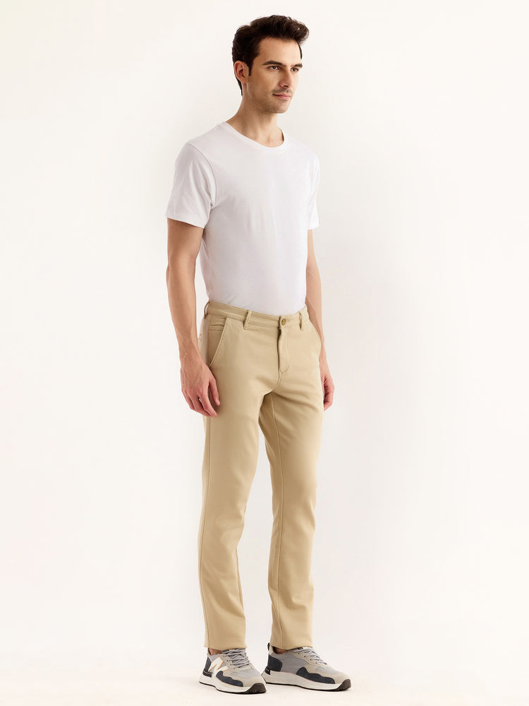 Khaki Stretch Slim Fit Trouser