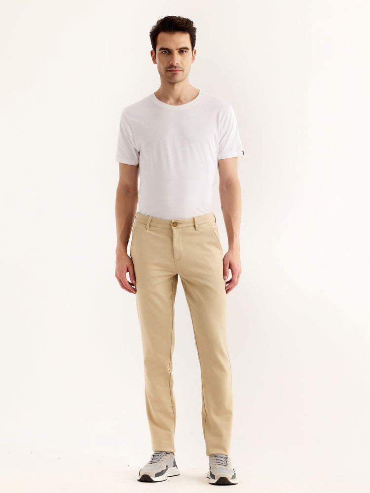 Khaki Stretch Slim Fit Trouser