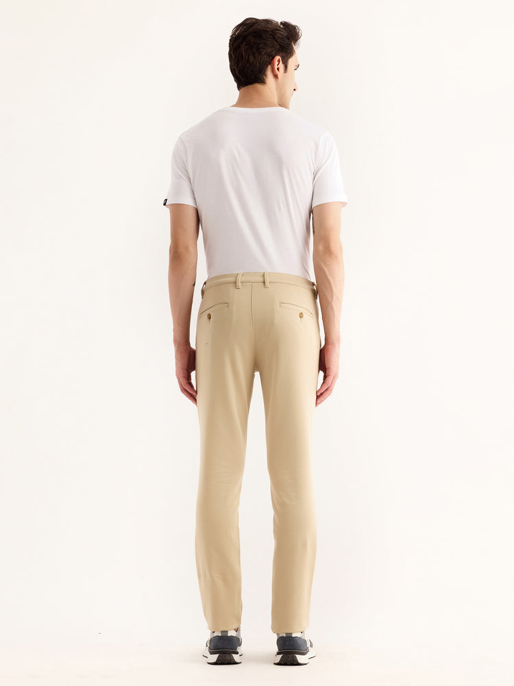Khaki Stretch Slim Fit Trouser