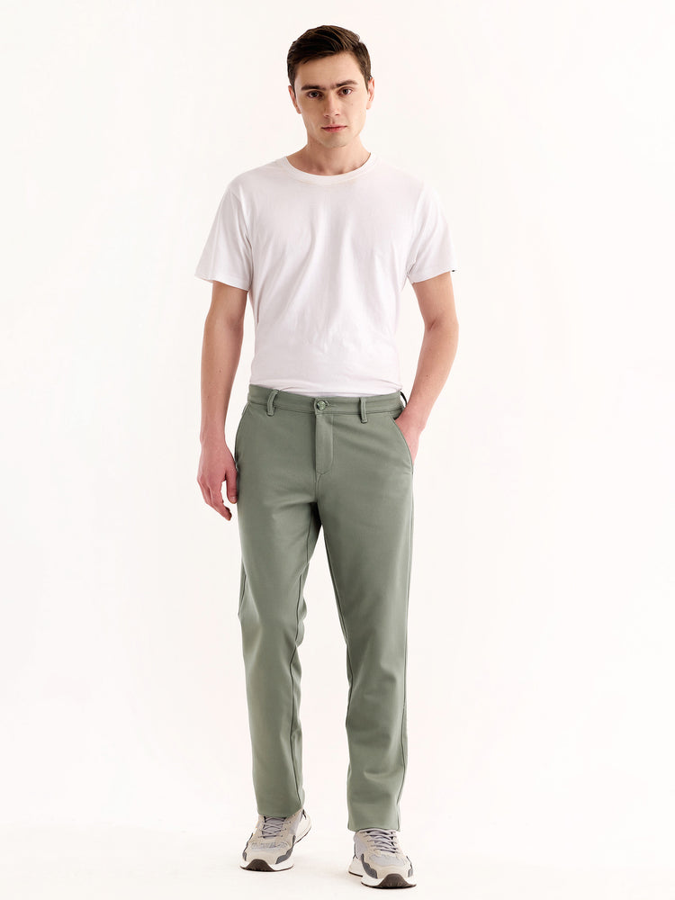 Green Stretch Slim Fit Trouser