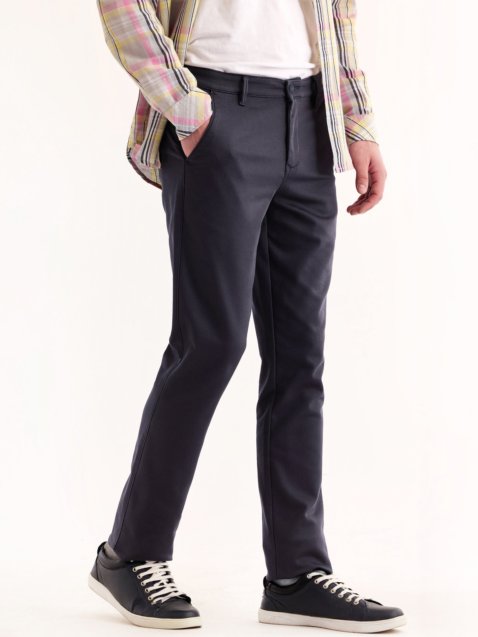 Grey Stretch Slim Fit Trouser