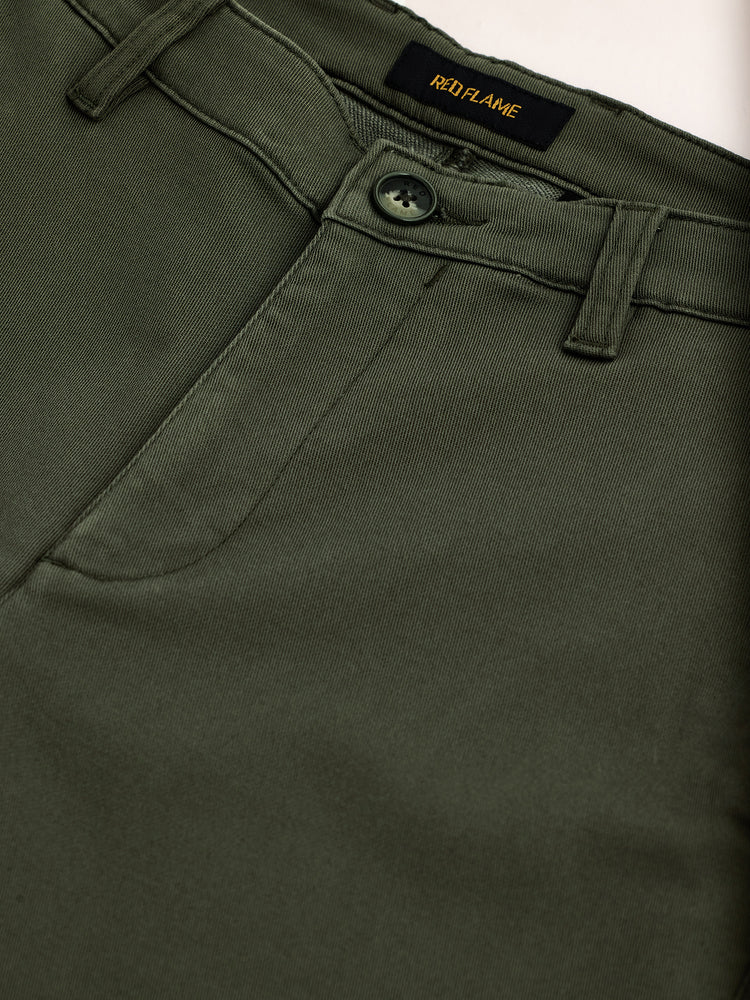 Green Stretch Slim Fit Trouser