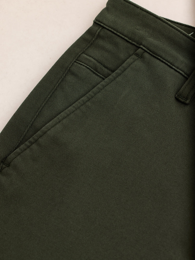Green Stretch Slim Fit Trouser