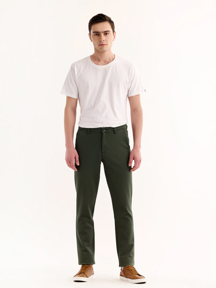 Green Stretch Slim Fit Trouser