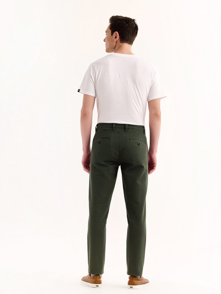 Green Stretch Slim Fit Trouser