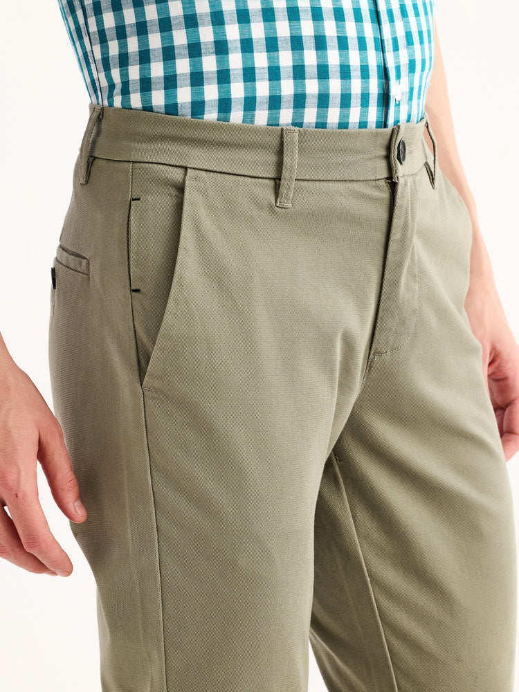 Green Stretch Slim Fit Trouser