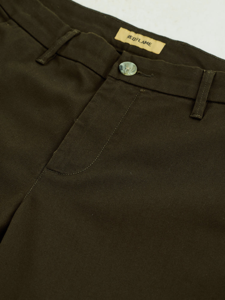 Olive Stretch Slim Fit Trouser