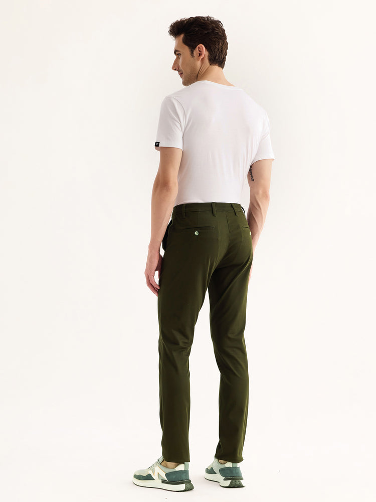Olive Stretch Slim Fit Trouser