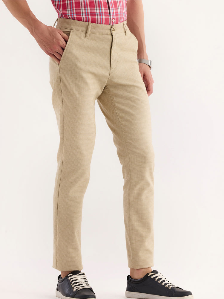 Khaki Stretch Slim Fit Trouser