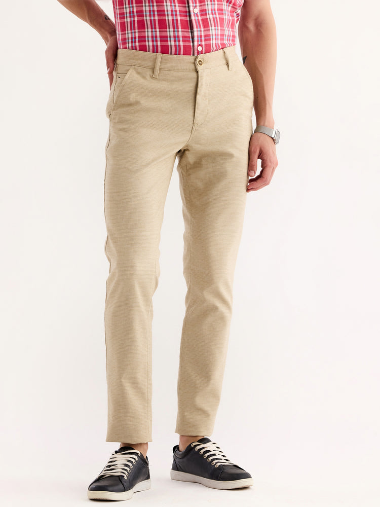 Khaki Stretch Slim Fit Trouser