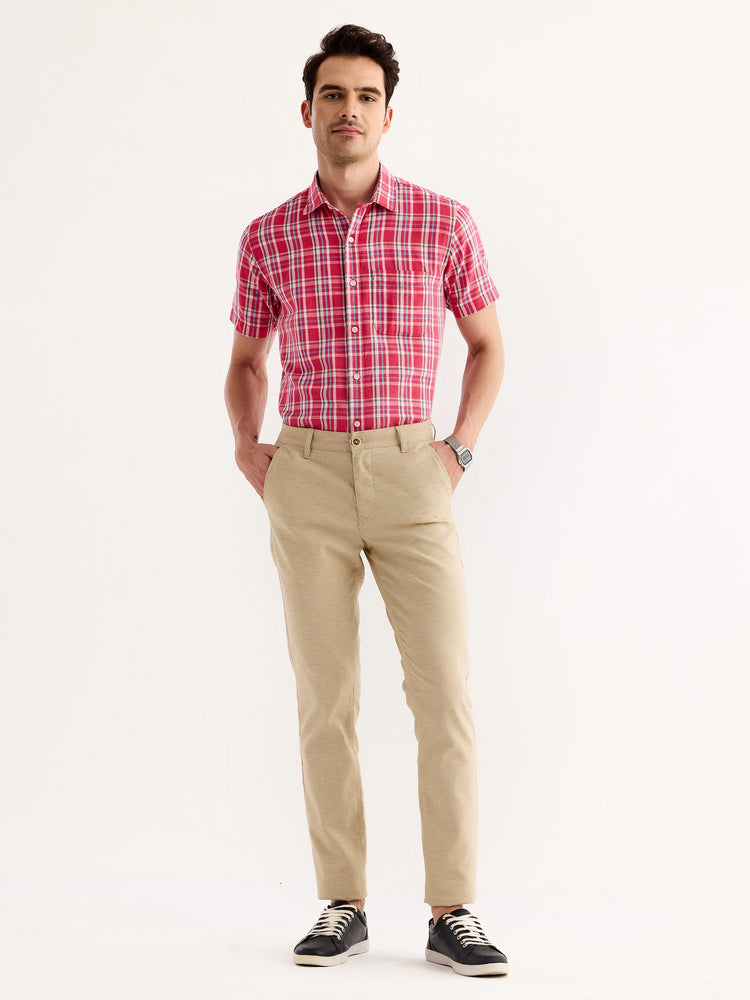 Khaki Stretch Slim Fit Trouser