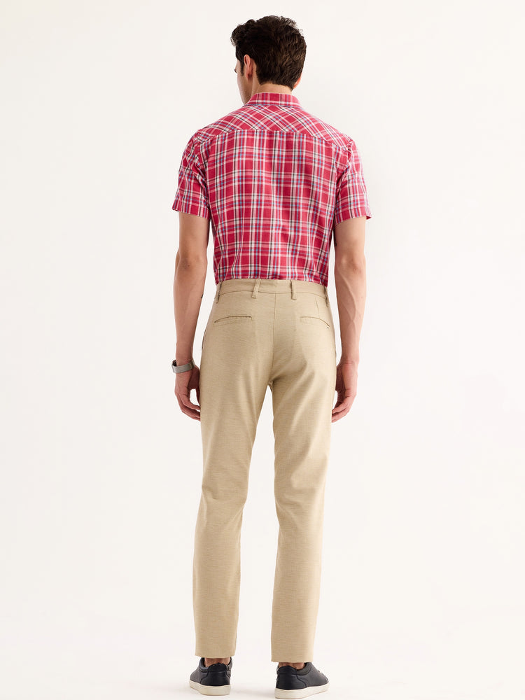 Khaki Stretch Slim Fit Trouser