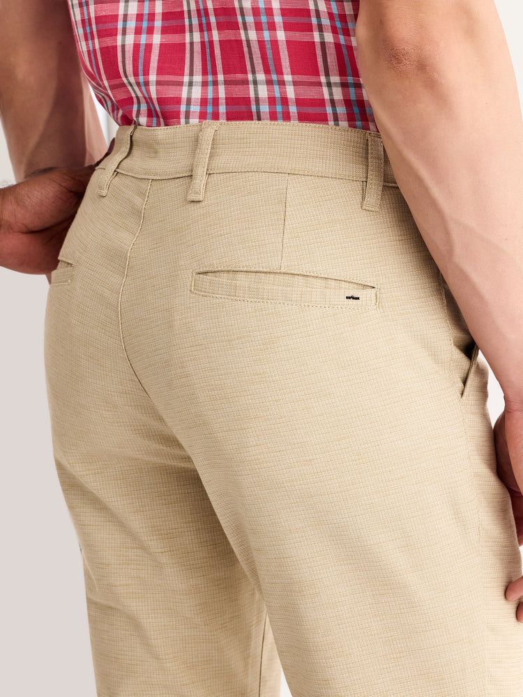 Khaki Stretch Slim Fit Trouser