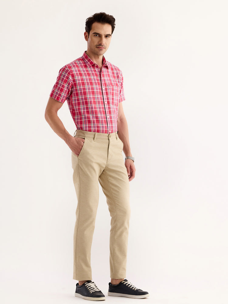 Khaki Stretch Slim Fit Trouser