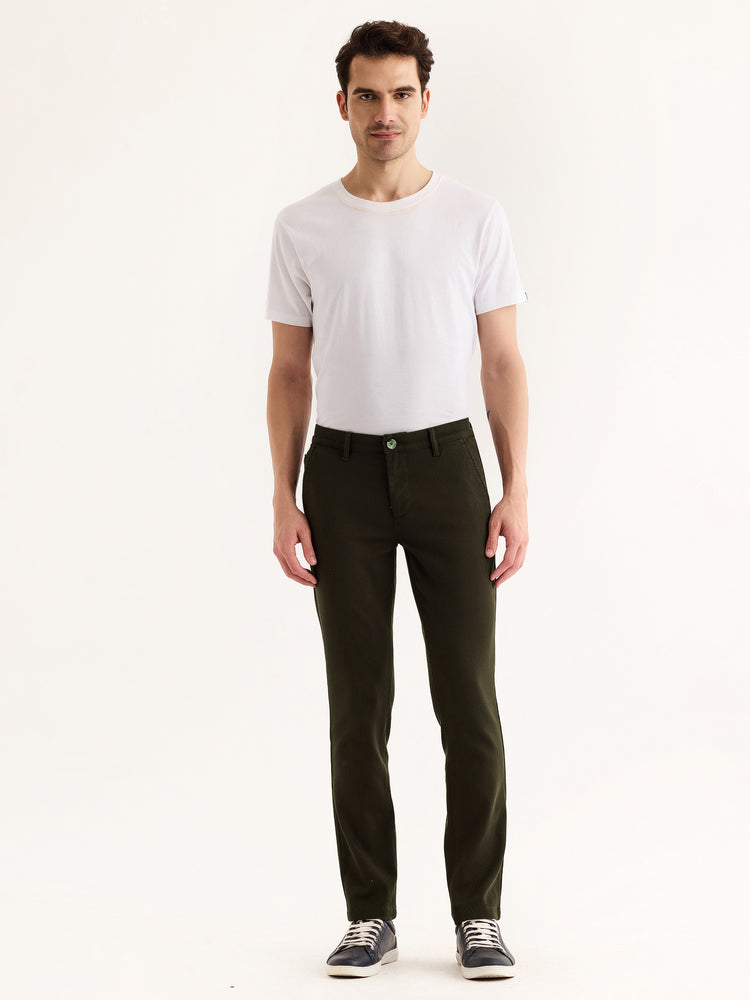 Green Stretch Slim Fit Trouser
