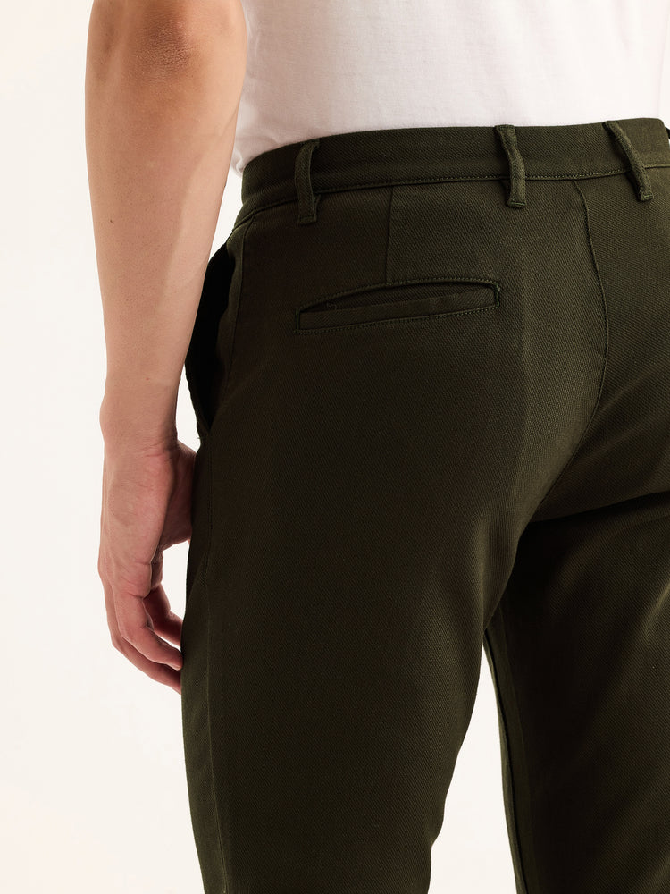 Green Stretch Slim Fit Trouser