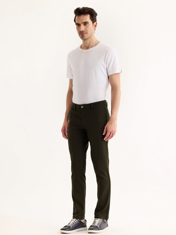 Green Stretch Slim Fit Trouser