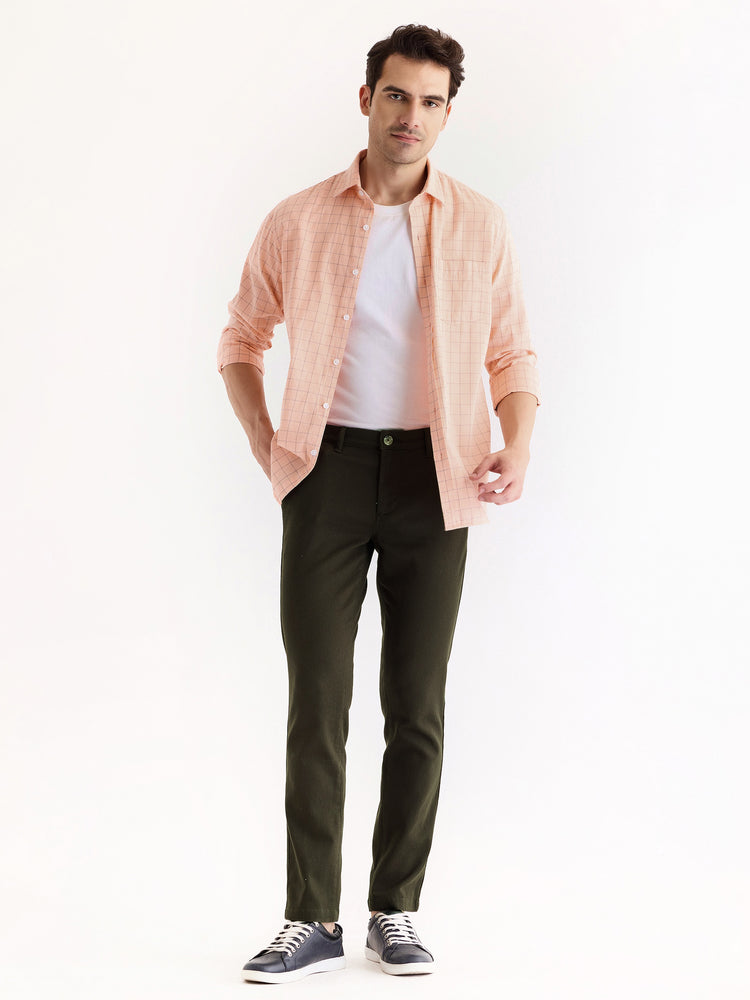 Green Stretch Slim Fit Trouser