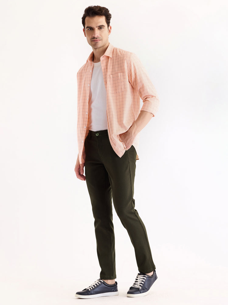 Green Stretch Slim Fit Trouser