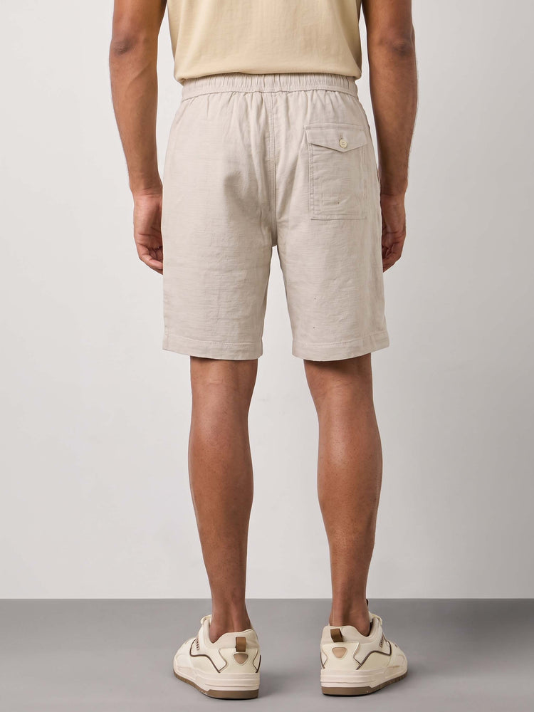 Cream Cotton Shorts