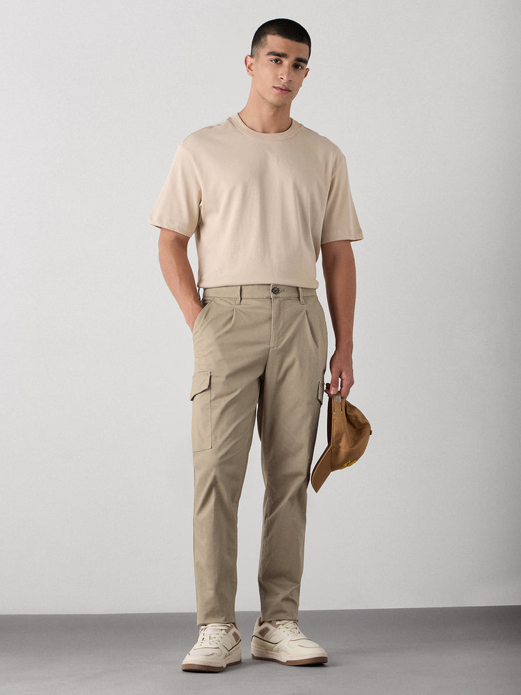 Relaxed Fit Pleated Cargo Trouser