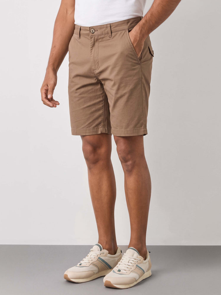Khakhi Cotton Stretch Shorts