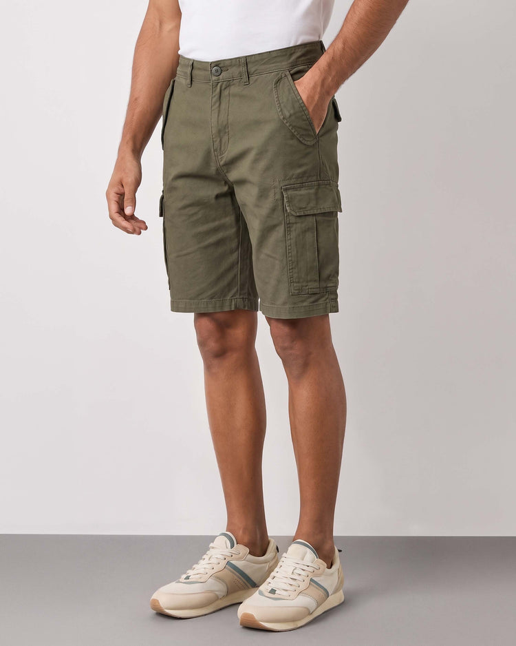 Olive Cargo Shorts