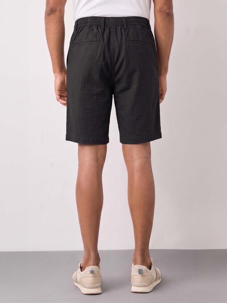 Black Cotton Shorts
