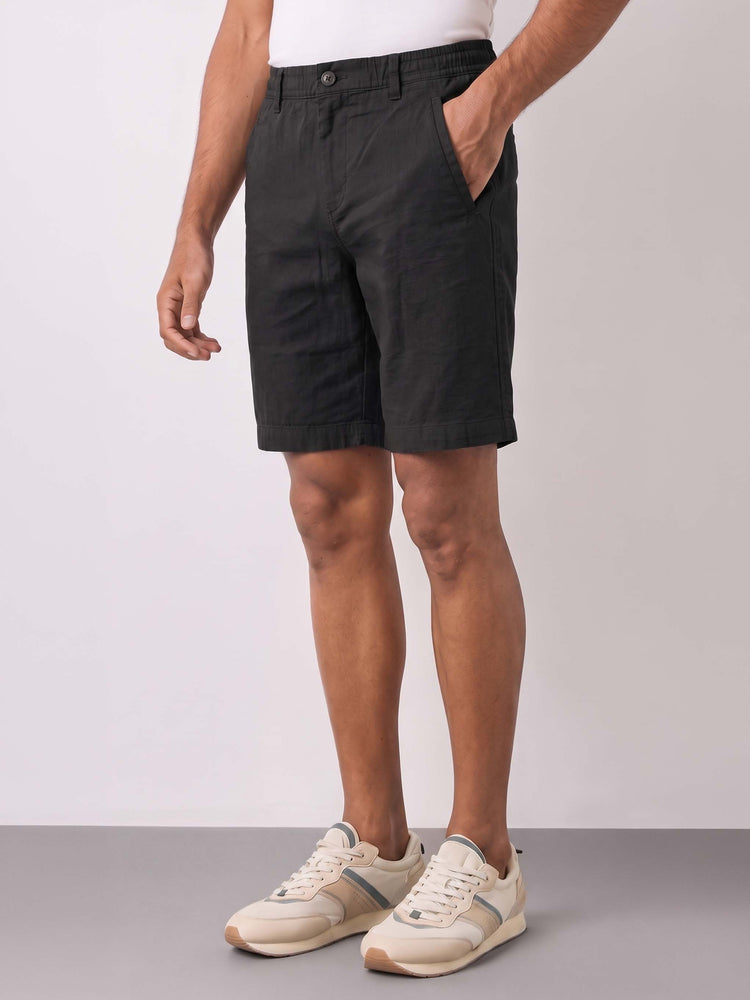 Black Cotton Shorts