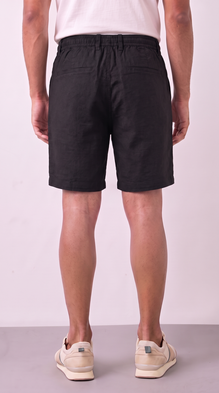 Black Cotton Shorts