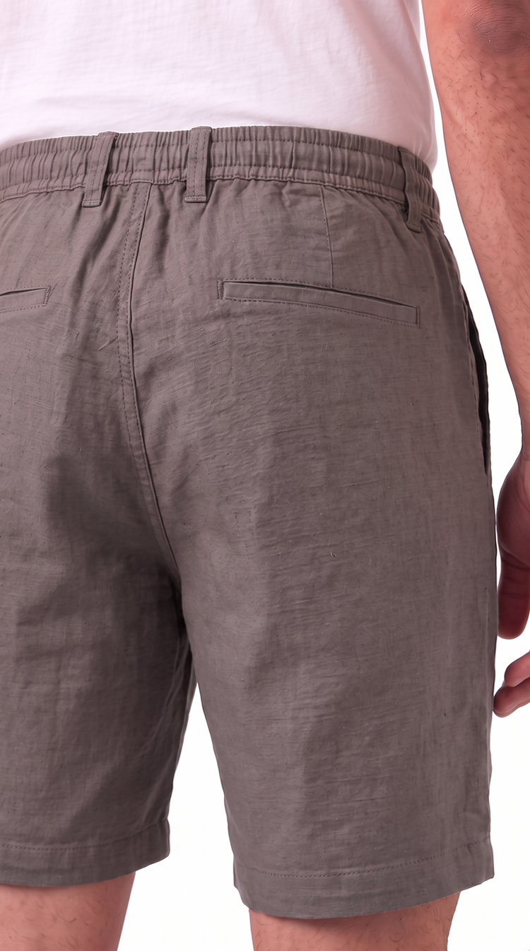Grey Cotton Shorts