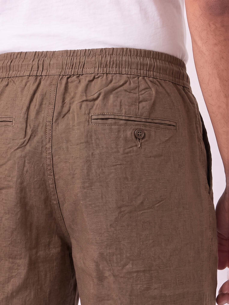 Khakhi Cotton Stretch Shorts