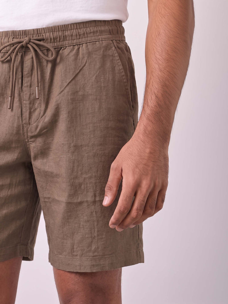 Khakhi Cotton Stretch Shorts