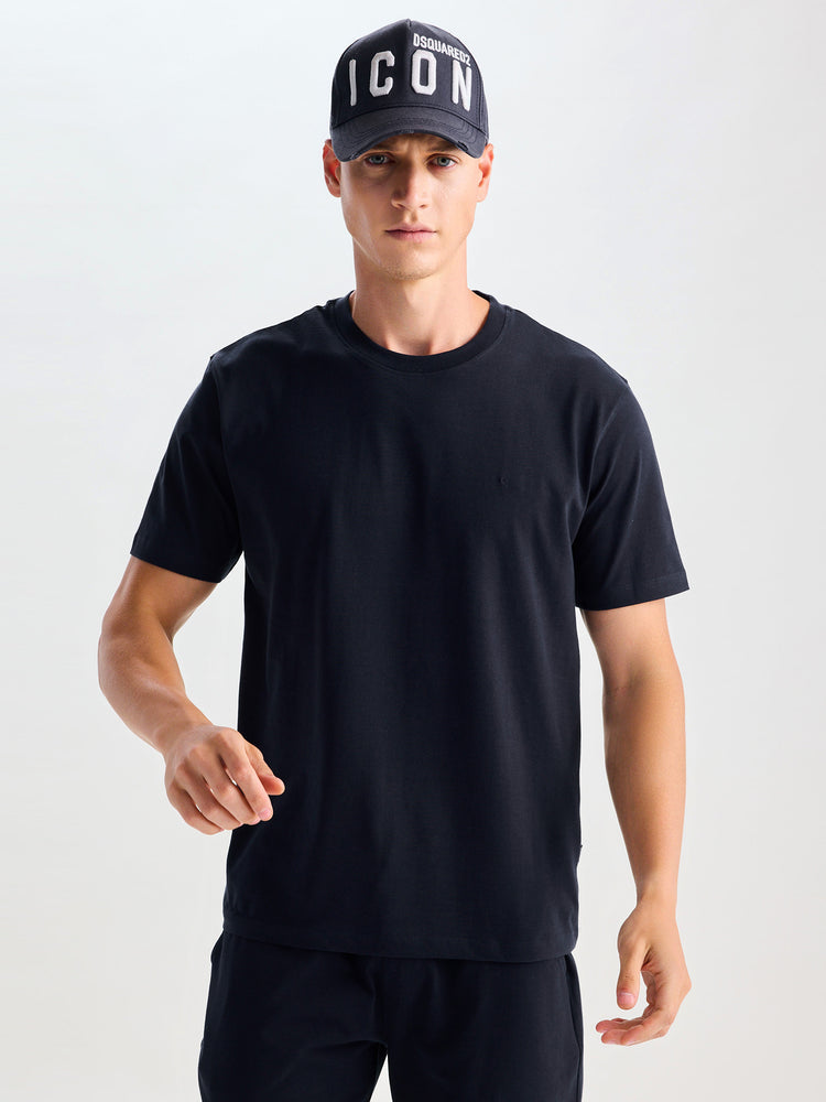 Navy Pure Cotton Plain Knits Co-Ords