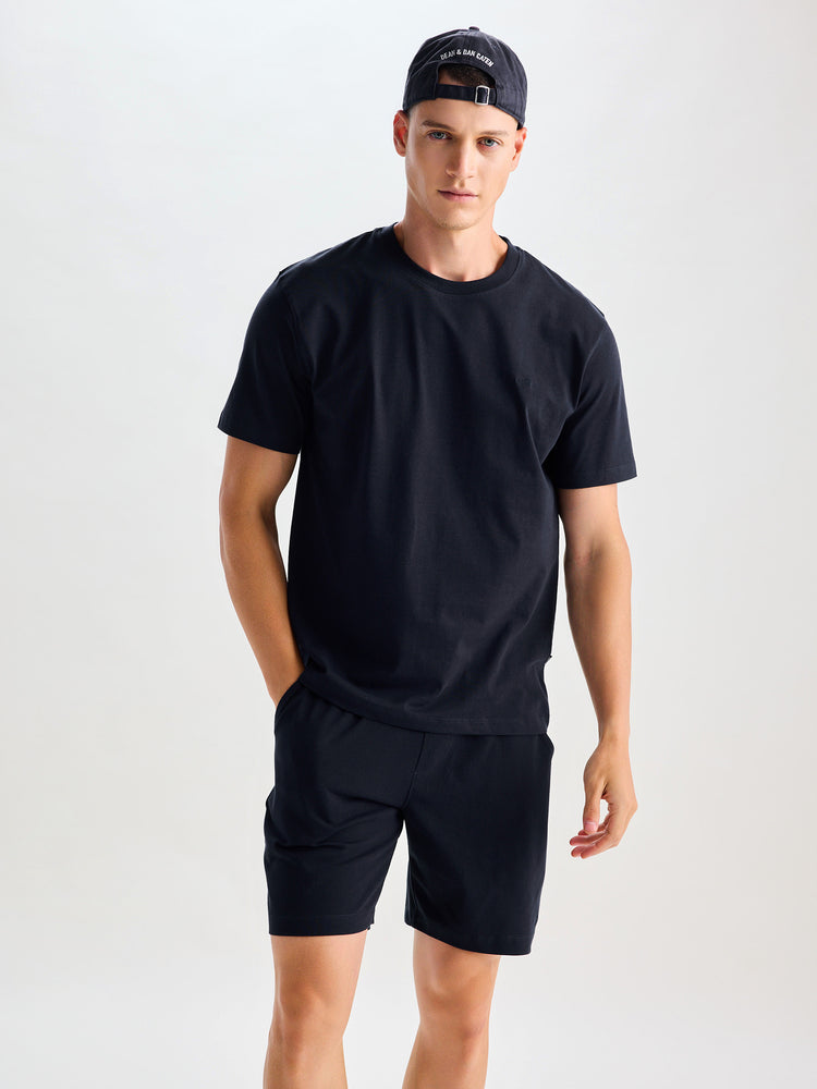 Navy Pure Cotton Plain Knits Co-Ords