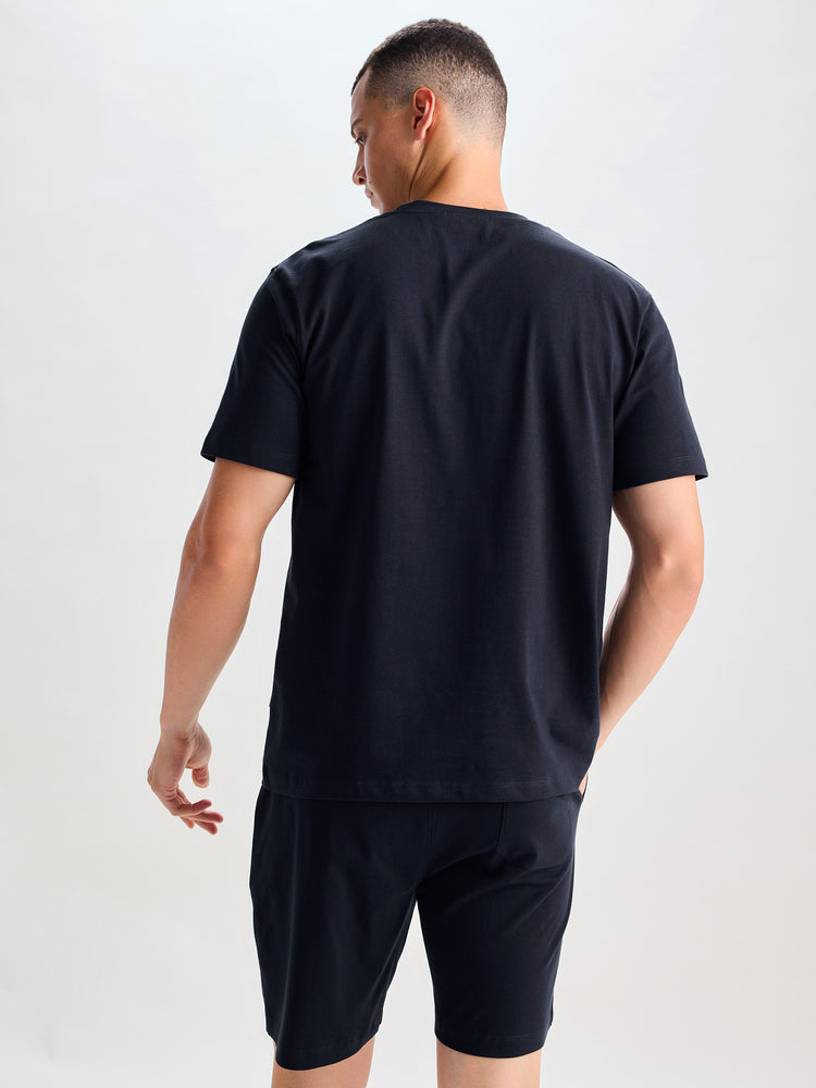 Navy Pure Cotton Plain Knits Co-Ords