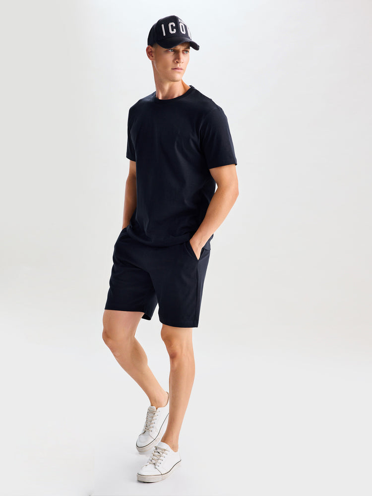 Navy Pure Cotton Plain Knits Co-Ords