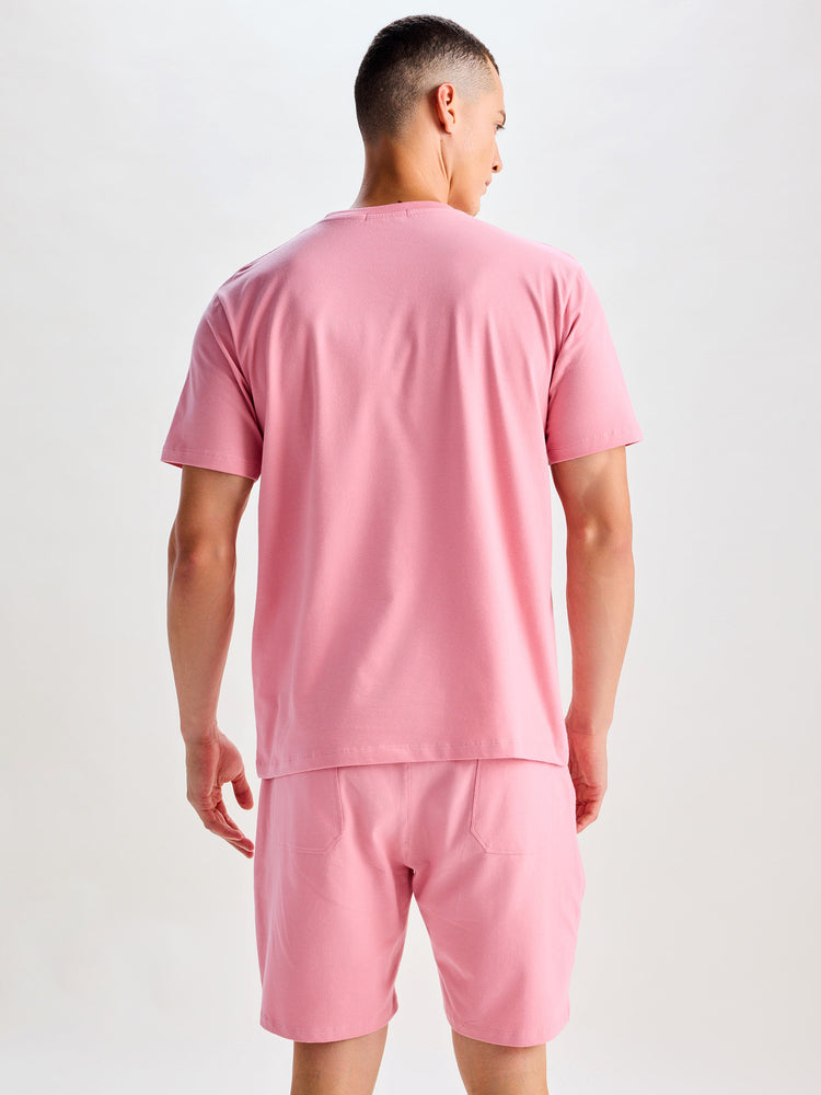 Pink Peach Plain Knits Co-Ords