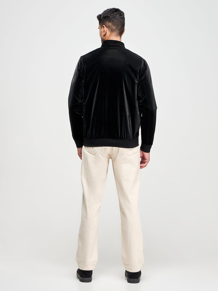 Leather Effect High Neck Jacket