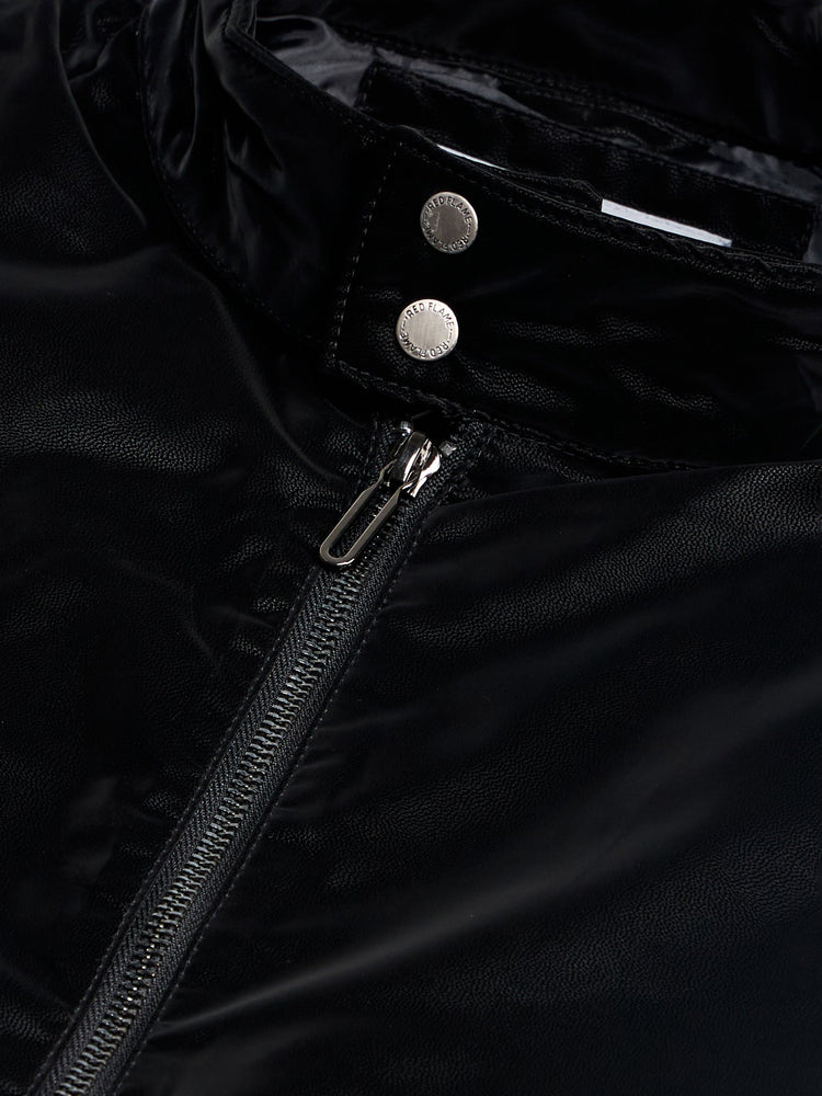 Leather Effect High Neck Jacket