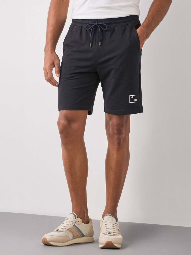 Black Knits Cotton Shorts